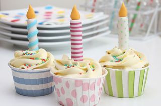 Birthday candle cake decorations