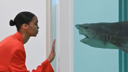 Damien Hirst's sculpture "Myth Explored, Explained, Exploded (1993-1999)" on display at the Natural History exhibition at Gagosian Gallery in London in 2022