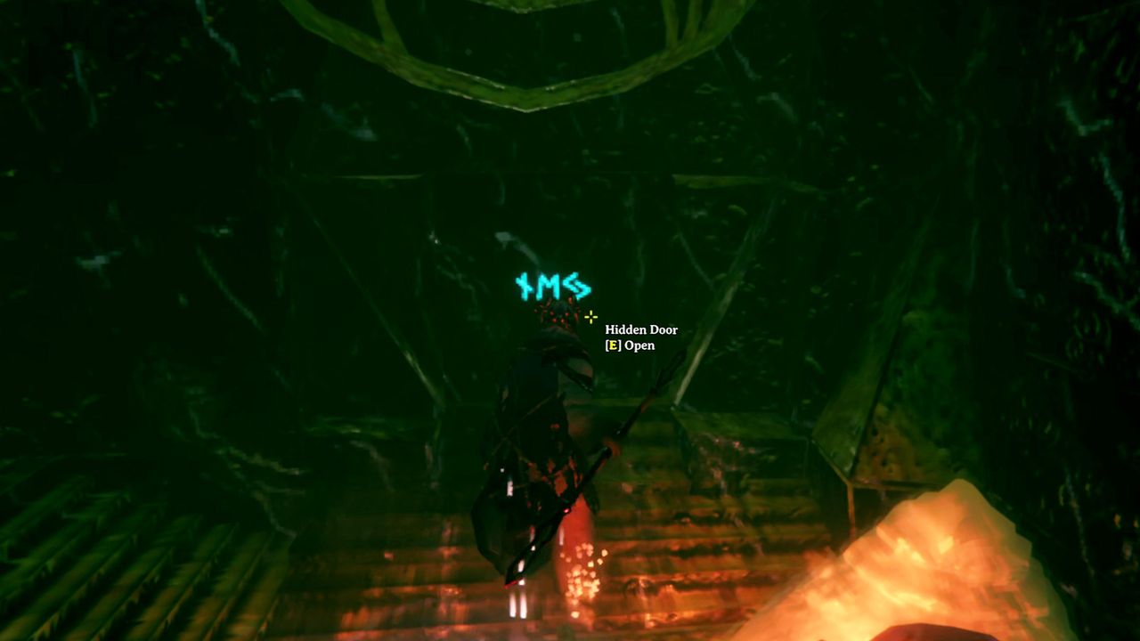 Valheim - A Hidden Door in a Mistlands dungeon.