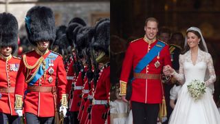 Prince William wearing the Irish Guards uniform
