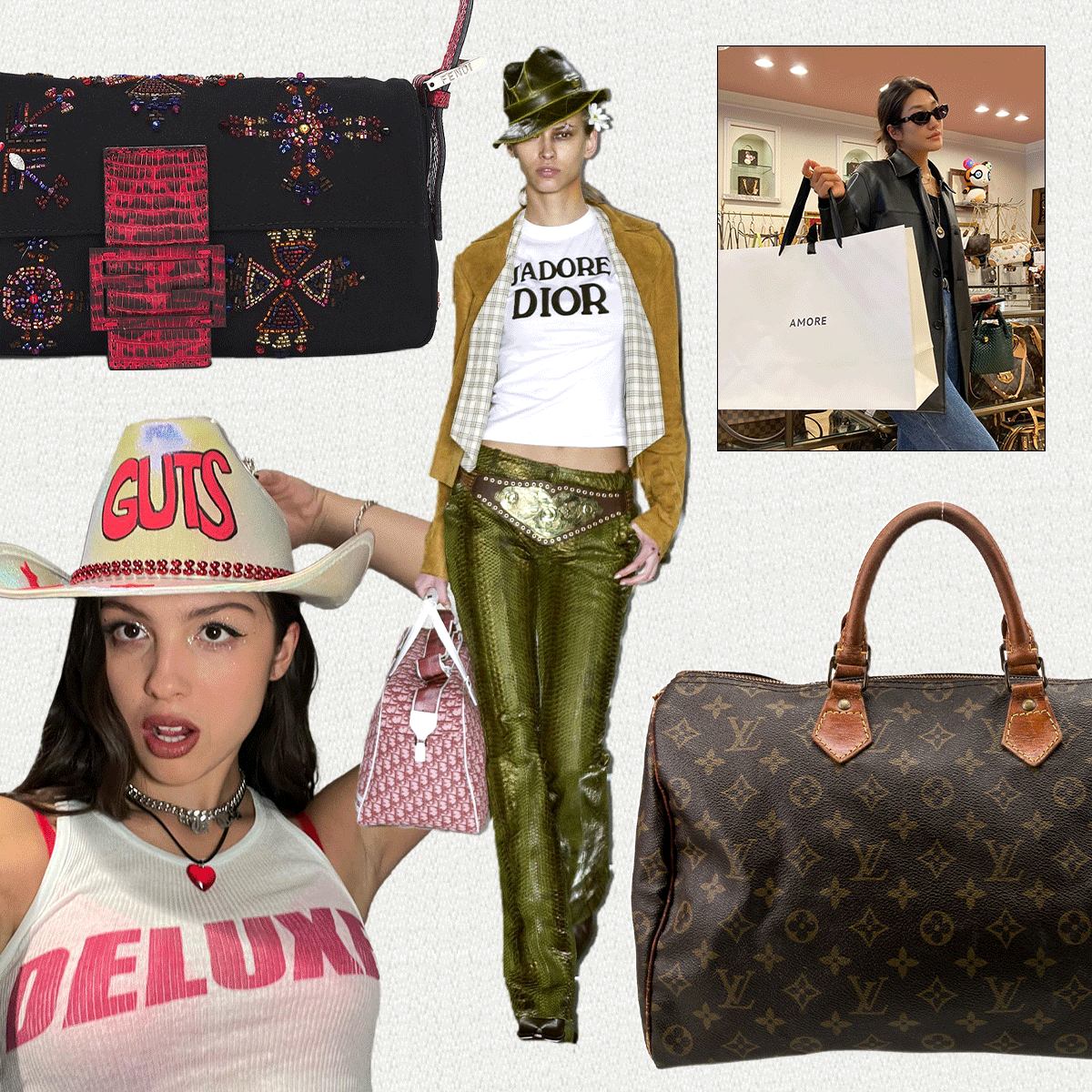 Collage of Gen Z sustainable shopping