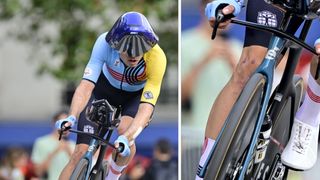 Wout van Aert spotted testing double disc wheel setup for Paris Olympics time trial