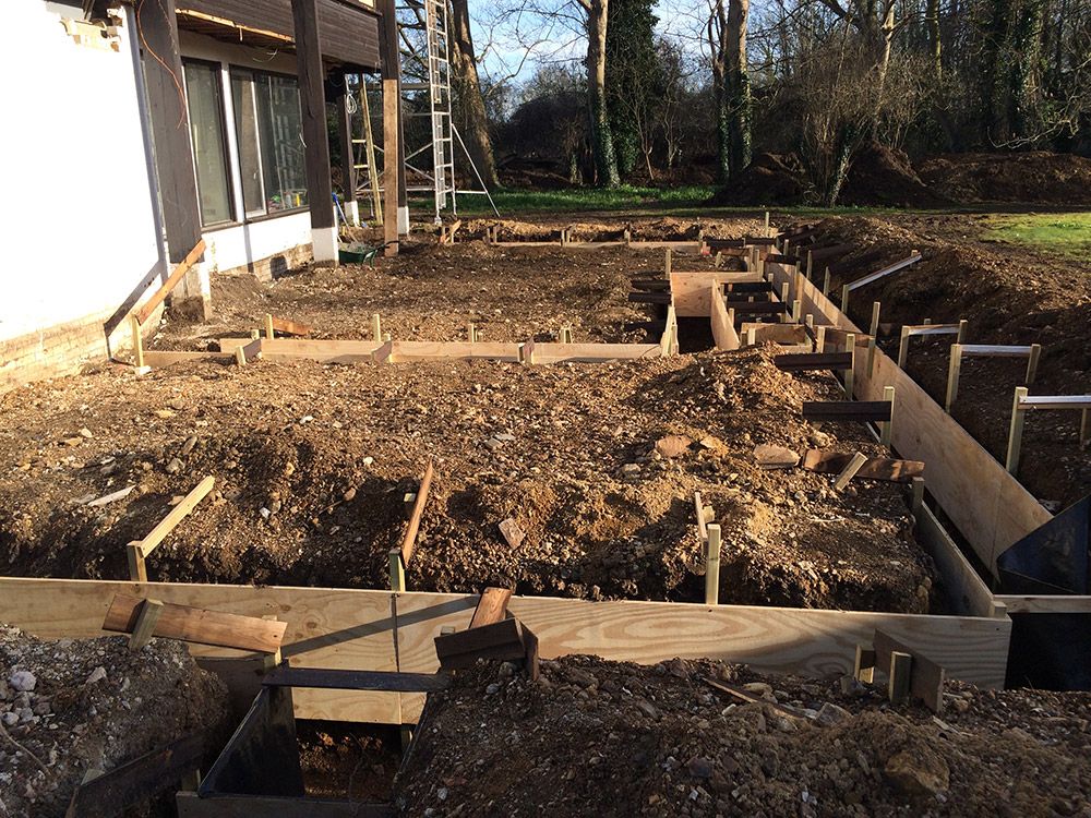 during permitted development extension being built
