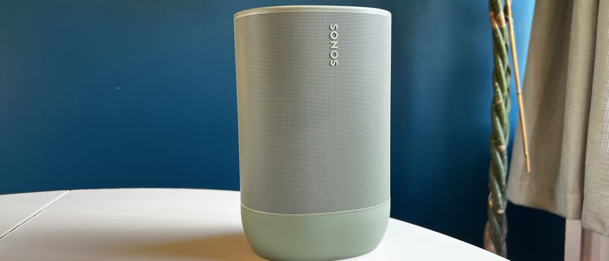 Sonos Move 2 on a white table