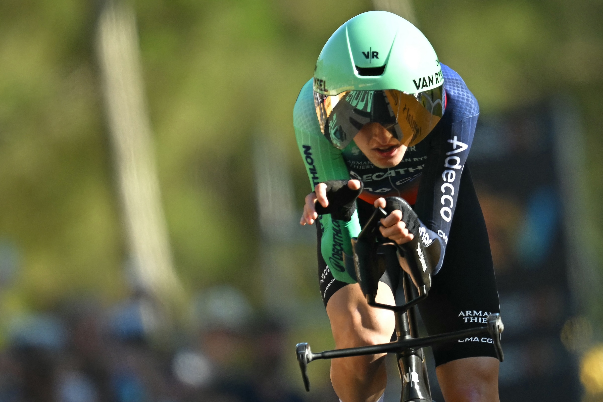 Paul Seixas finishes stage 1 of the Tour de France 