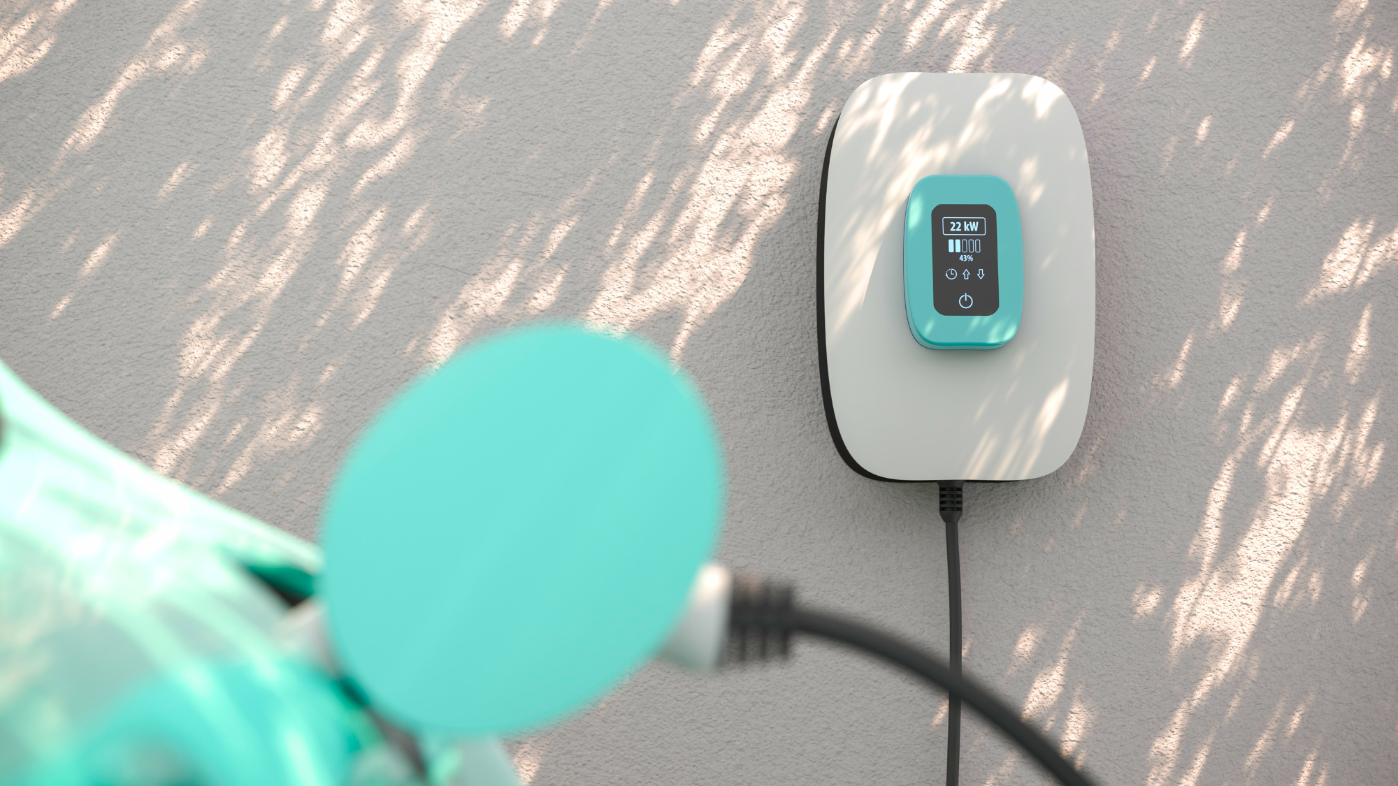 EV charger plugged into a car