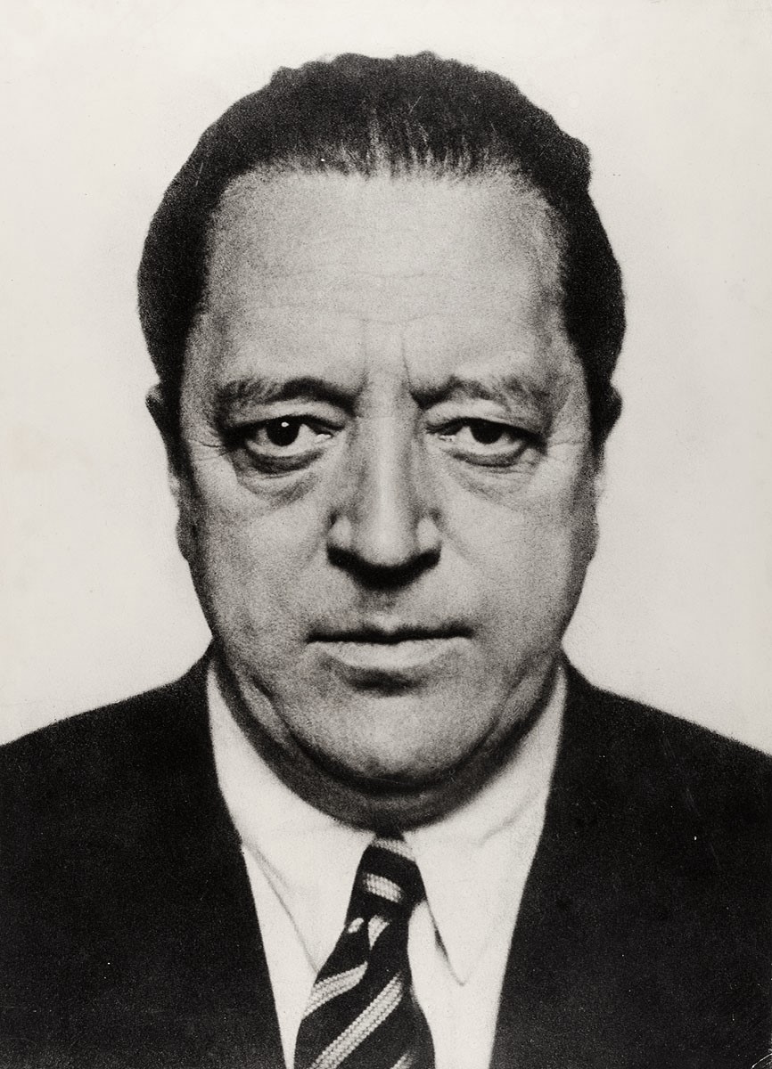 black and white Portrait of architect Ludwig Mies van der Rohe, 1934
