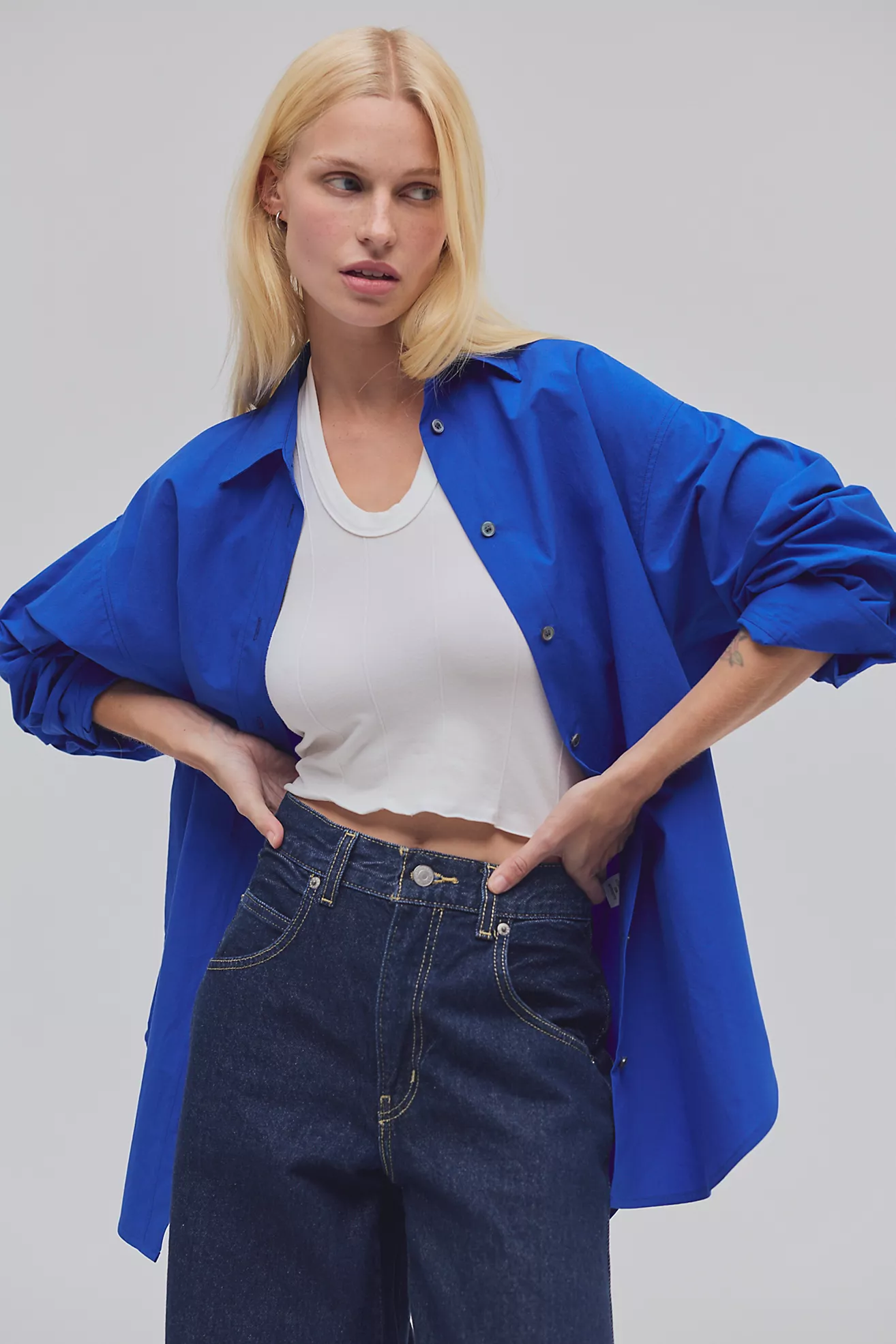 Agolde Sona Oversized Button Down Shirt