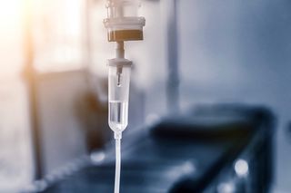 A chemotherapy IV infusion