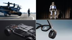 From top left, four future things from Archer Aviation, Boston Dynamics, Meta and Donut Labs