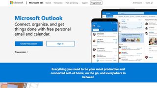 Outlook's homepage