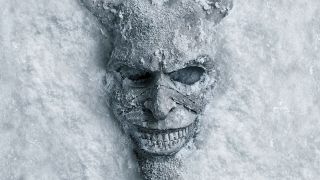 The Grabber's ice-covered mask in Black Phone 2 poster