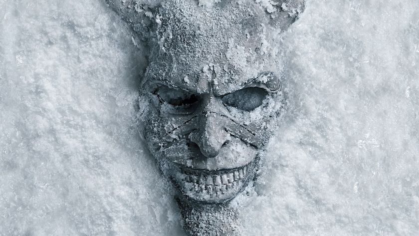 The Grabber&#039;s ice-covered mask in Black Phone 2 poster