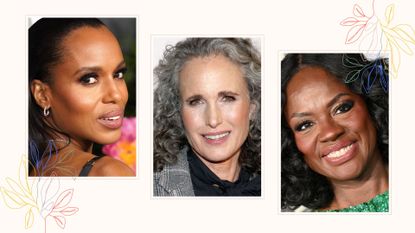 Kerry Washington, Andie MacDowell and Viola Davis showing the makeup tricks every woman over 40 should know