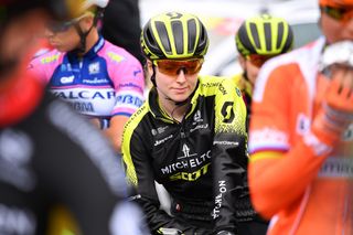 Alexandra Manly (Mitchelton-Scott) gets ready for stage 4 at the OVO Energy Women's Tour