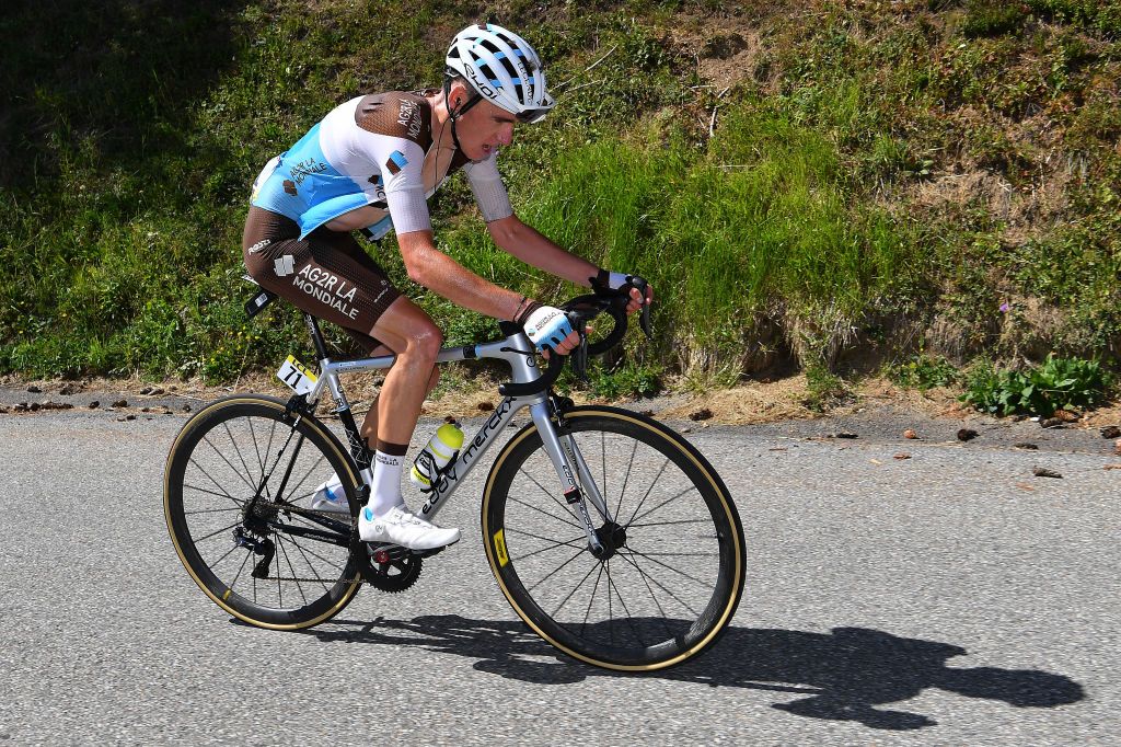 MEGEVE FRANCE AUGUST 15 Romain Bardet of France and Team Ag2R La Mondiale during the 72nd Criterium du Dauphine 2020 Stage 4 a 1533km stage from Ugine to Megeve 1458m dauphine Dauphin on August 15 2020 in Megeve France Photo by Justin SetterfieldGetty Images