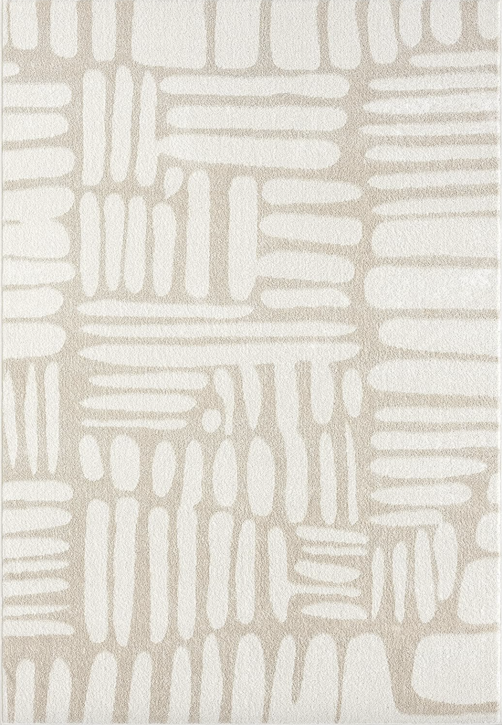 creme and beige rug