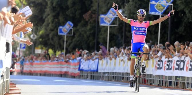 Michele Scarponi (Lampre-Merida) takes his first win of the season
