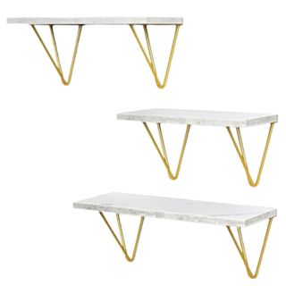 Everly Quinn Legare 3 Piece Floating Shelf