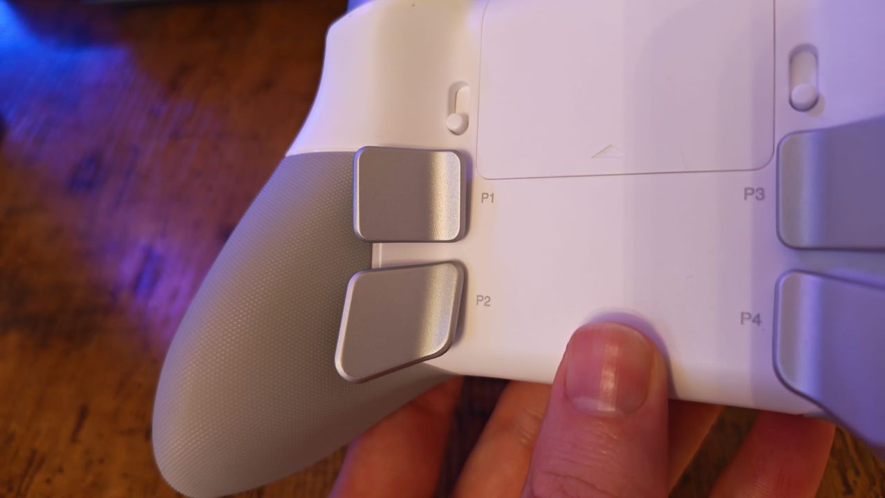 The unique back button shapes on the SteelSeries Aeon Pro