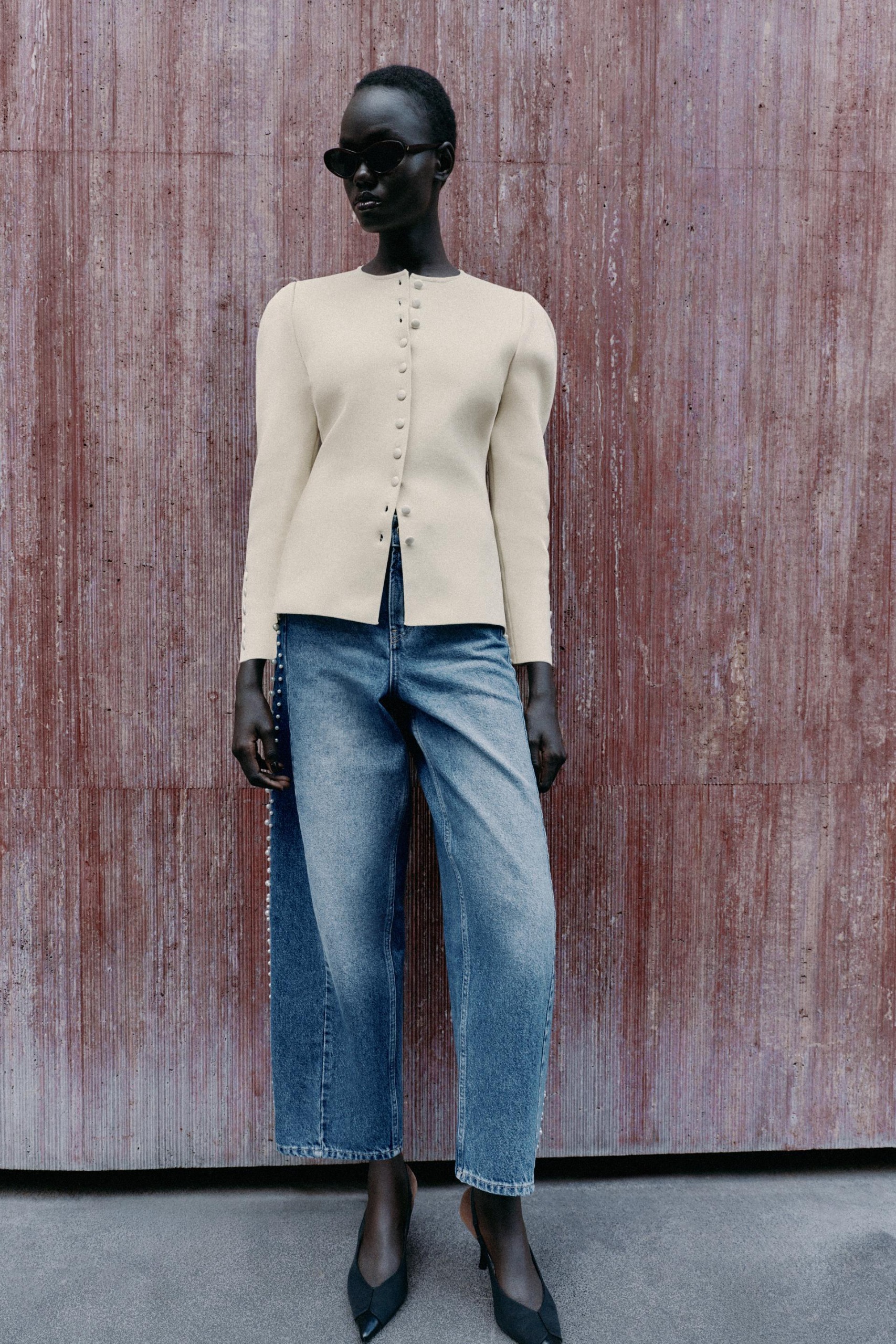 Fitted Knit Jacket - Vanilla - S