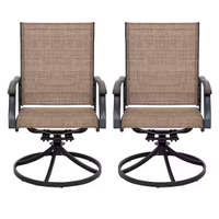 Nuu Garden Iron Frame Swivel Dining Chair Set