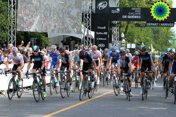 The Quebec Grande Prix Cyclist started in ideal conditions
