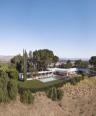 Ariel view of Frank Sinatra's LA home in the Californian mountains
