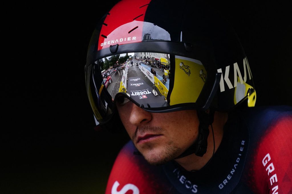 Ineos Grenadiers teams British rider Thomas Pidcock takes the start of the 1st stage of the 109th edition of the Tour de France cycling race 132 km individual time trial stage in Copenhagen on July 1 2022 Denmark OUT Photo by Bo Amstrup Ritzau Scanpix AFP Denmark OUT Photo by BO AMSTRUPRitzau ScanpixAFP via Getty Images