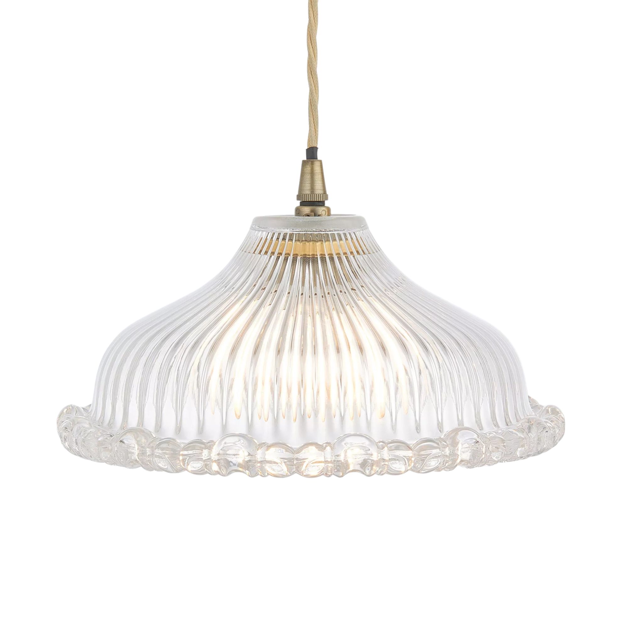 John Lewis, Amelie Ribbed Glass Ceiling Light Shade