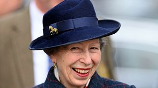 Princess Anne, Princess Royal arrives to attend on the final day of the Cheltenham Festival