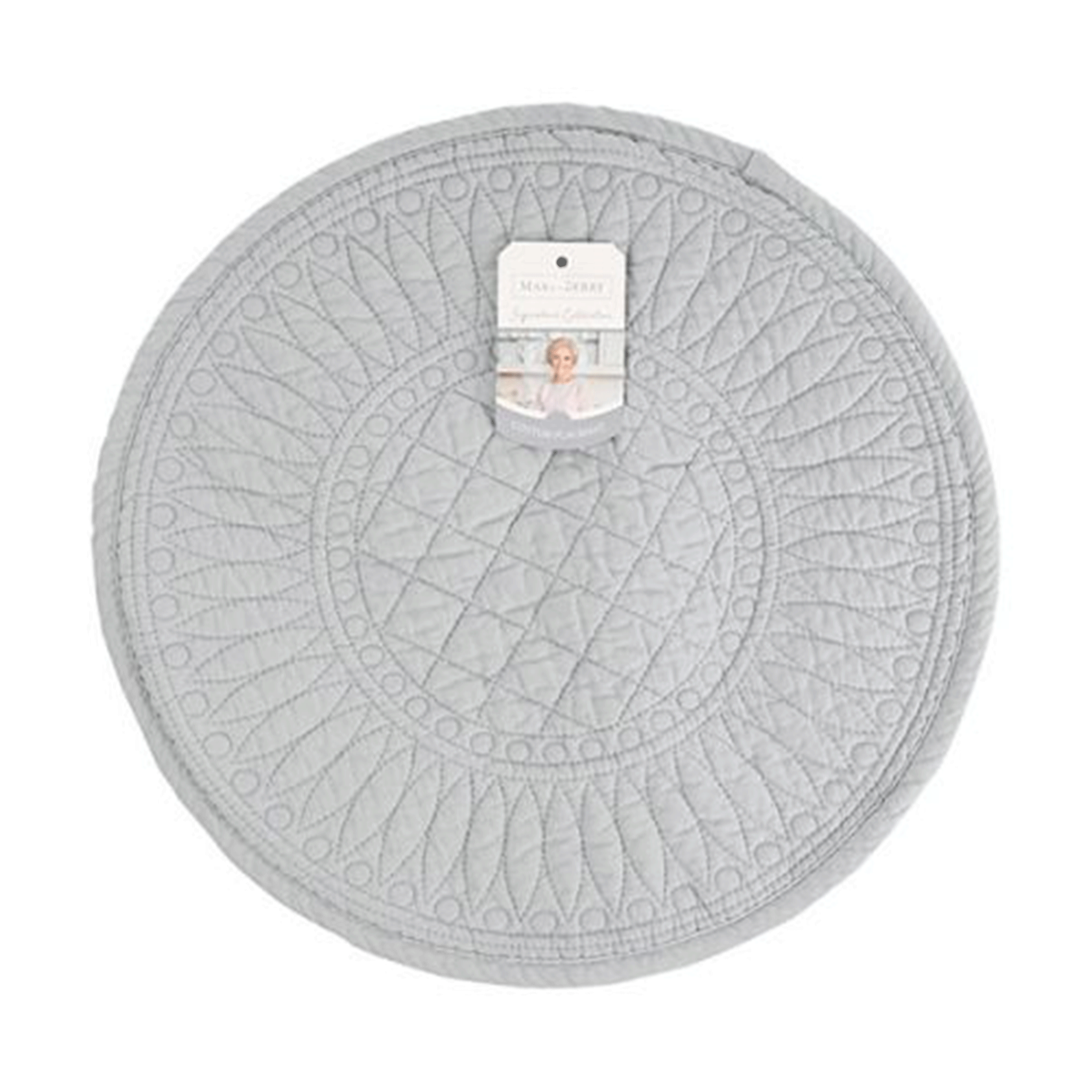 Grey round Mary Berry placemat