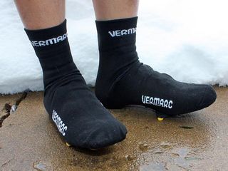 The Vermarc Sock Booties are simple in both concept and execution - they're basically just oversized, heavy-duty socks with reinforced cutouts for the cleats - but effective nonetheless for keeping your feet warm and reasonably dry in cool and damp conditions.