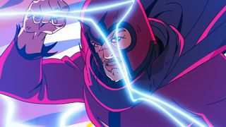 A close up of Magneto as he uses his superpowers in X-Men 97 season 2 episode 4