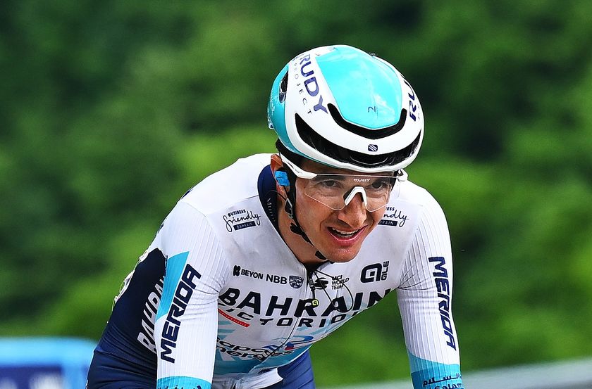 CASTELNOVO NEâ€™ MONTI, ITALY - MAY 21: Pello Bilbao of Spain and Team Bahrain - Victorious competes in the breakaway during the 108th Giro d&#039;Italia 2025, Stage 11 a 186km stage from Viareggio to Castelnovo neâ€™ Monti 715m / #UCIWT / on May 21, 2025 in Castelnovo neâ€™ Monti, Italy. (Photo by Tim de Waele/Getty Images)