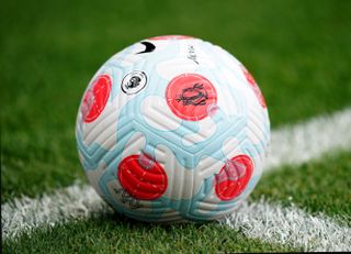 A general view of a Nike match ball during the Premier League match at Vicarage Road, Watford. Picture date: Sunday March 6, 2022