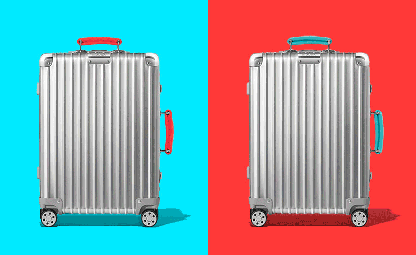 Rimowa Classic suitcase with customisable leather handles and wheels