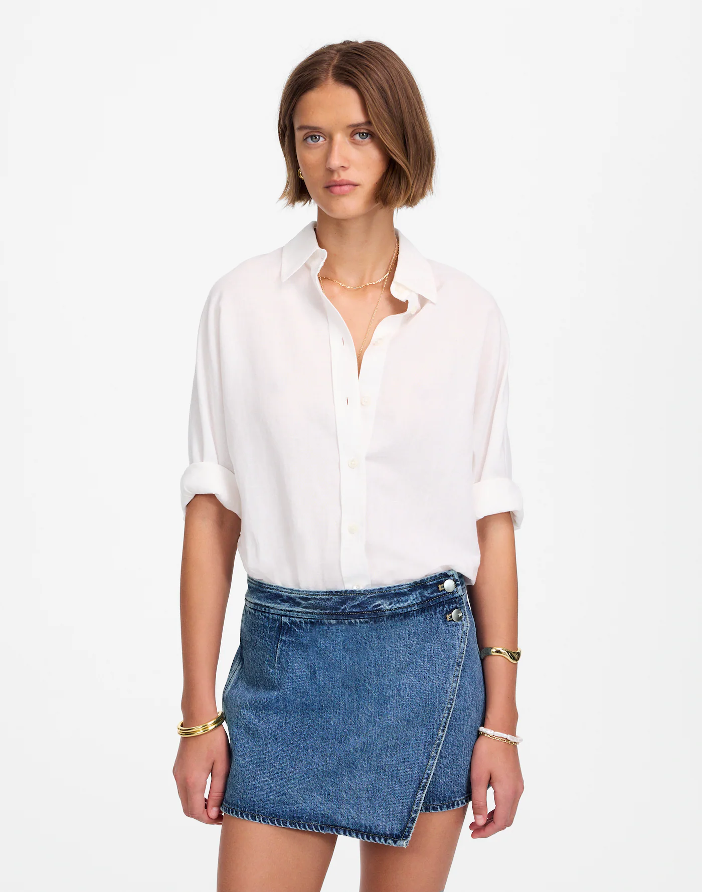 Madewell, Denim Micro Mini Skort in Northam Wash