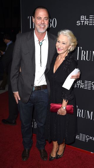 Helen Mirren on the red carpet with her stepson