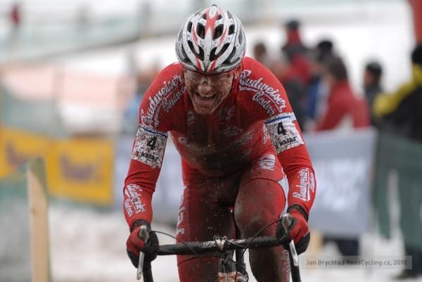David K&aacute;&scaron;ek at the Czech 'cross championships.