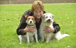 Doc Martin dog trainer Sonia with Dodger and Paddy