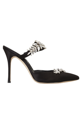 Lurum Crystal Embellished Satin Pumps