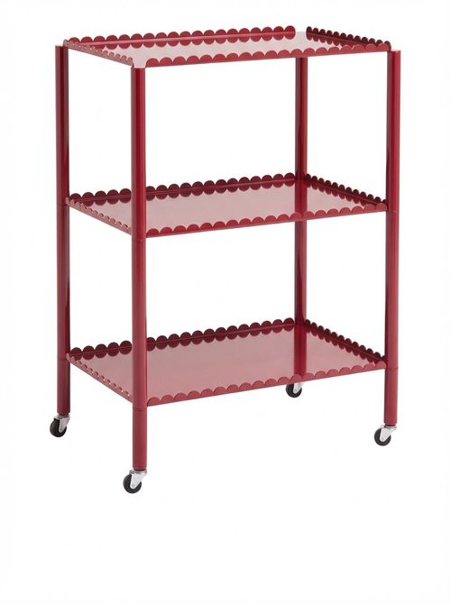 Three-Tier Coated-Steel Trolley - Eggshell