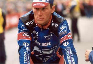 Lance Armstrong (US Postal) at the start of the 1999 Amstel Gold