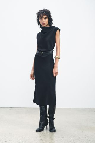 Zw Collection Midi Dress With Belt