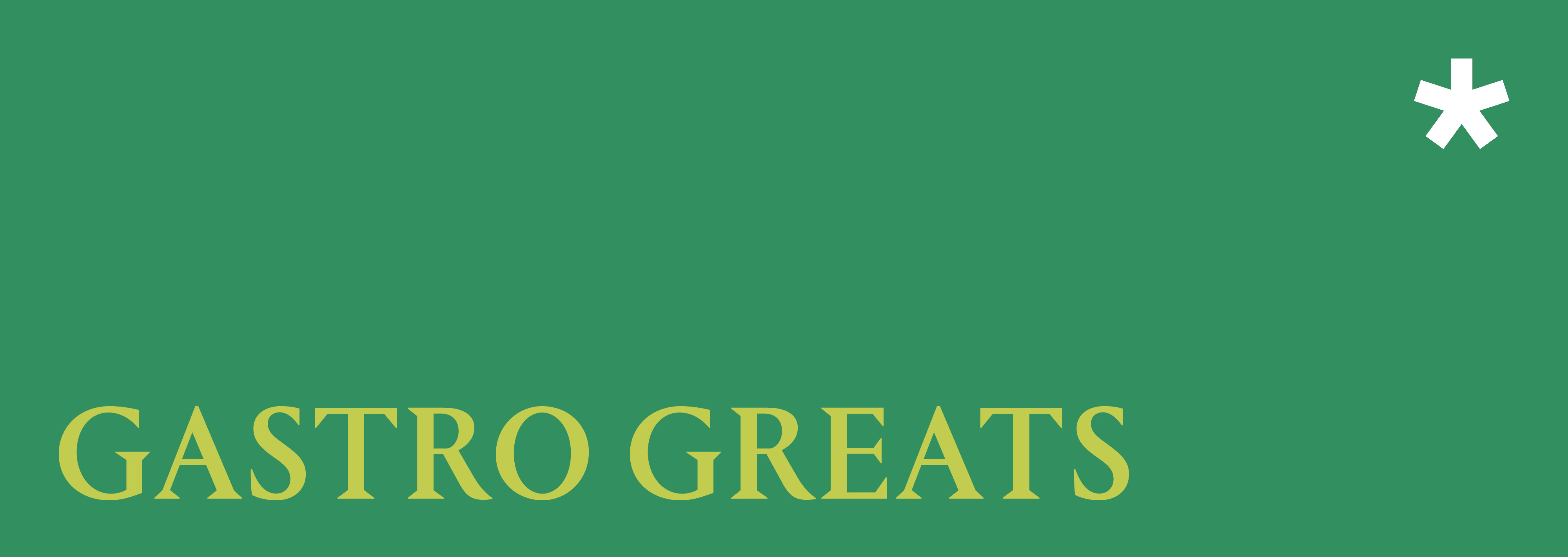 Subhead reading ‘Gastro Greats’