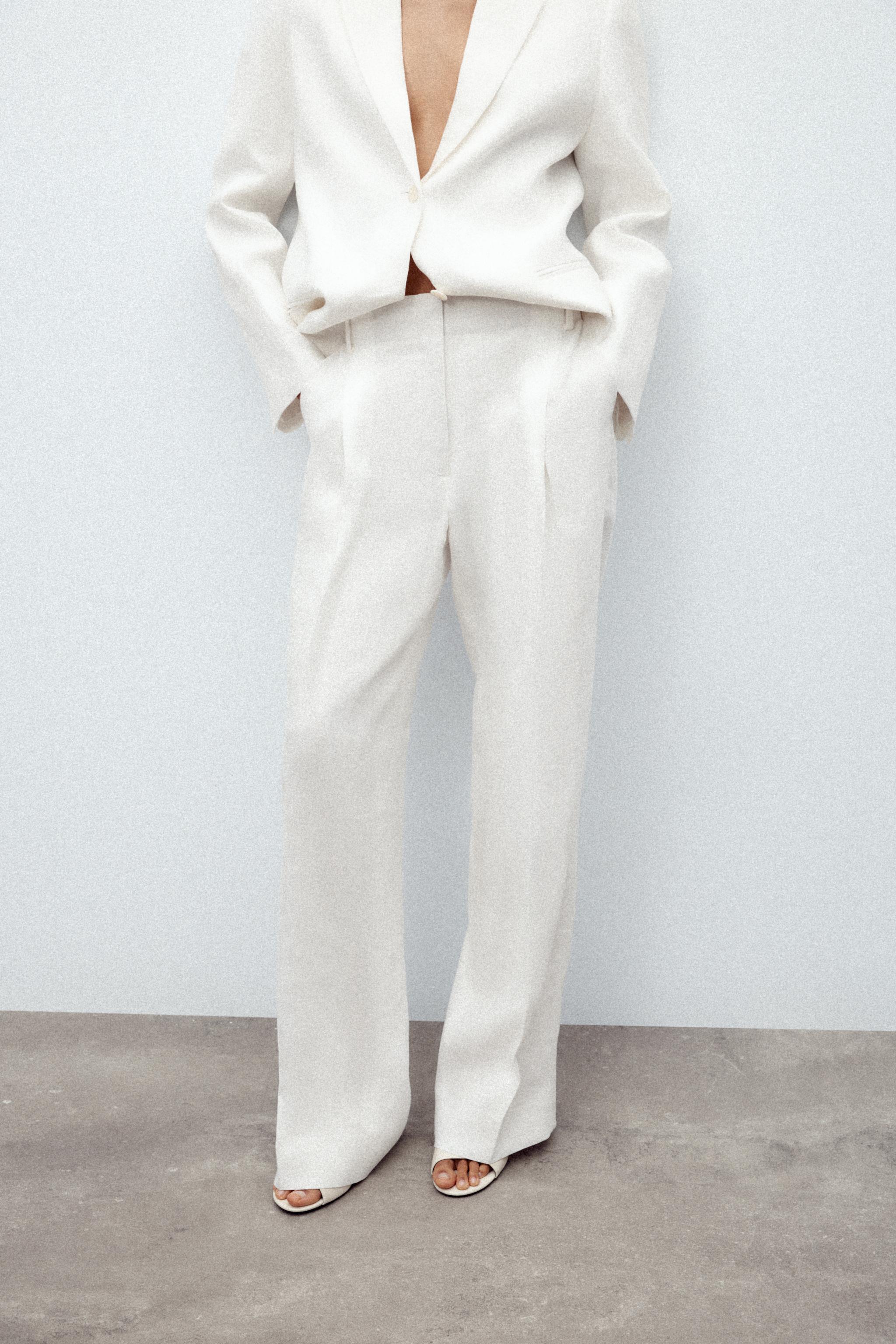 Zw Collection Linen Blend Pants