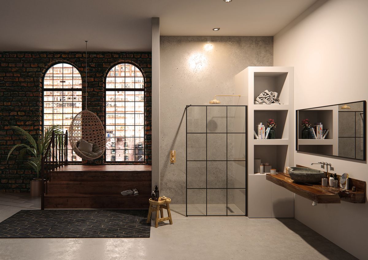 Parois de douche Crittall : le style urbain entre dans la douche