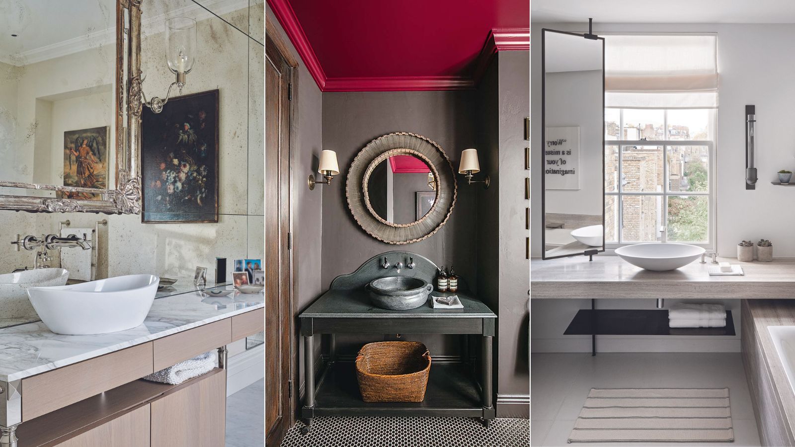 Brass sconces above bathroom vanity  Grey bathroom vanity, Bathroom  interior, Bathrooms remodel