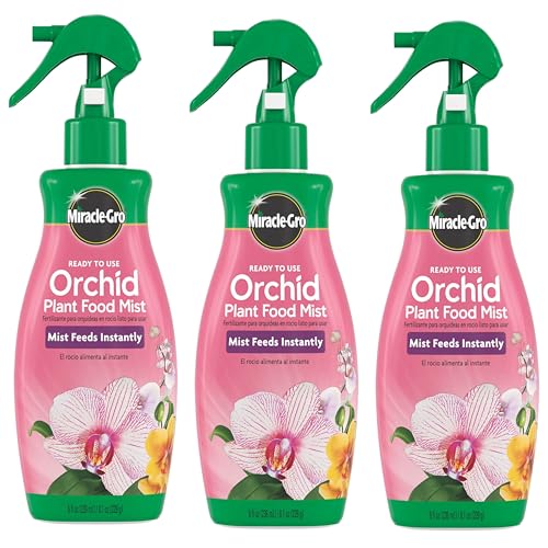 Miracle-Gro Ready to Use Orchid Plant Food Mist, Indoor Orchid Plants, 8 Oz, 3-Pack